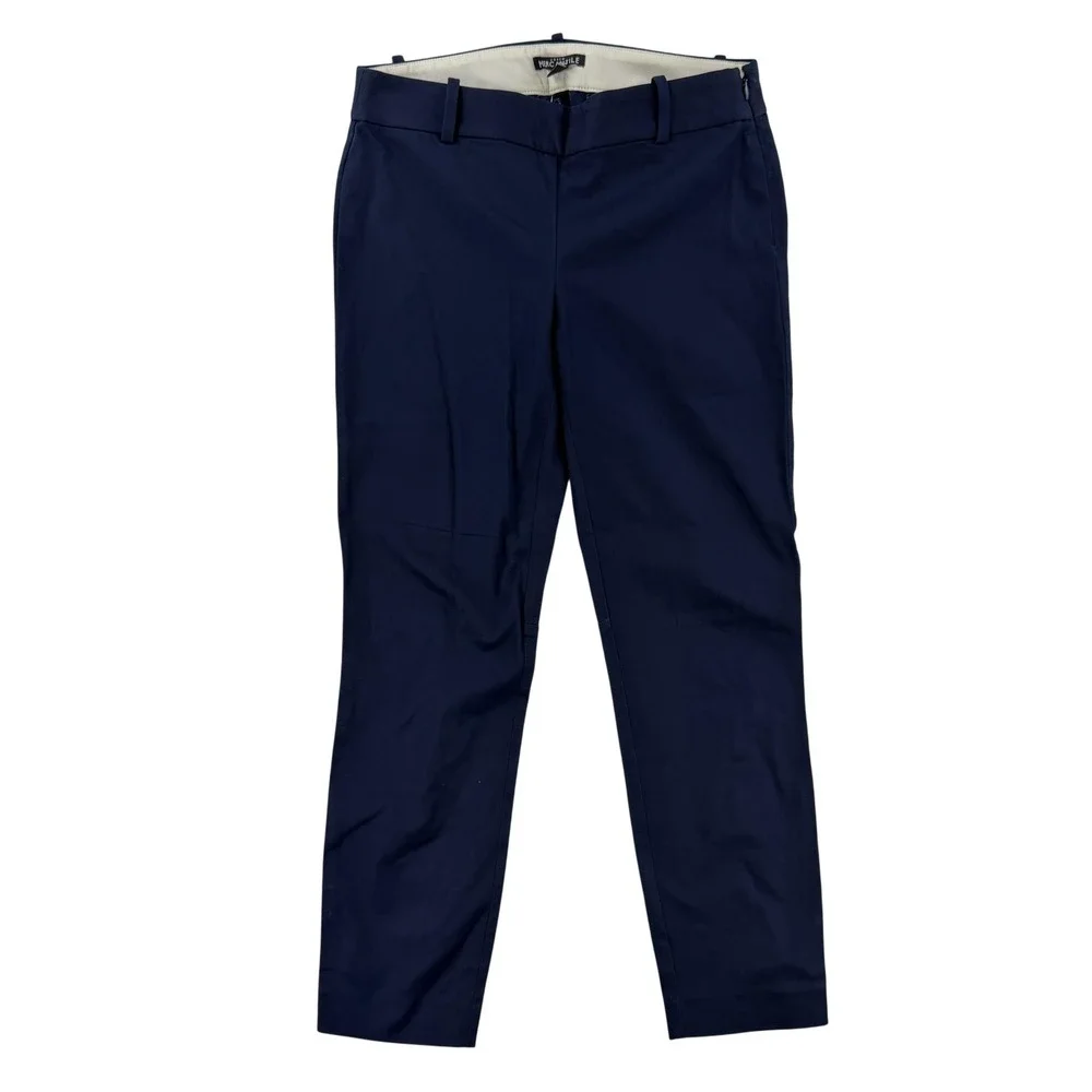 J.Crew Mercantile Pants Womens 0 Navy Chino Slim‎ Ankle Stretch Twill Casual NWT